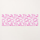 Tapis De Yoga Lignes arrondies rose et blanc brillant Motif (Dos (Horizontal))