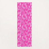 Tapis De Yoga Lignes arrondies rose et blanc brillant Motif (Devant)