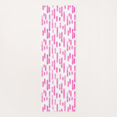 Tapis De Yoga Lignes arrondies rose et blanc brillant Motif (Dos)