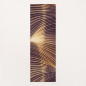 Tapis De Yoga Lignes d'onde dorée Abstraites (Devant)