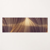 Tapis De Yoga Lignes d'onde dorée Abstraites (Devant (Horizontal))