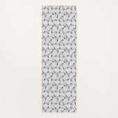 Tapis De Yoga Lignes entrelacées noir et blanc uniques (Devant)