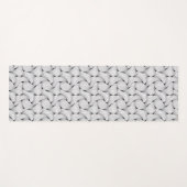 Tapis De Yoga Lignes entrelacées noir et blanc uniques (Devant (Horizontal))
