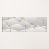 Tapis De Yoga Lignes Gold Wave (Devant (Horizontal))