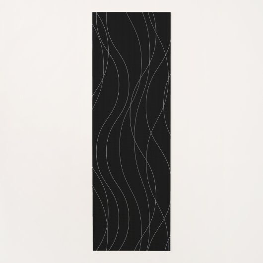 Tapis De Yoga Lignes graphiques ondulées modernes, simples, chic (Devant)
