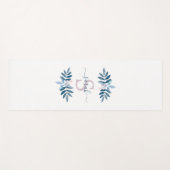 Tapis De Yoga Lilac Aquarelle Florale Monogramme (Devant (Horizontal))