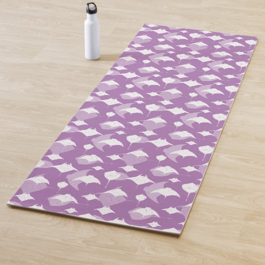 Tapis De Yoga Lilac Stingray Manta Rayons Océan Thème (En situation)