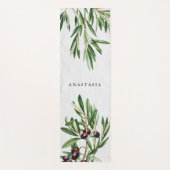 Tapis De Yoga L'île méditerranéenne grecque Feuille d'olive (Devant)