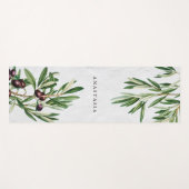 Tapis De Yoga L'île méditerranéenne grecque Feuille d'olive (Devant (Horizontal))