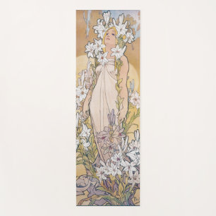 Tapis De Yoga Lily (quatre fleurs), Alphonse Mucha