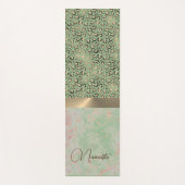 Tapis De Yoga Lime Green Marble Glitt Leopard Namaste (Devant)