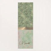 Tapis De Yoga Lime Green Marble Glitt Leopard Namaste (Dos)