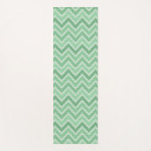 Tapis De Yoga Lin vert Chevron (Devant)