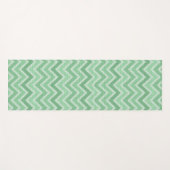 Tapis De Yoga Lin vert Chevron (Devant (Horizontal))