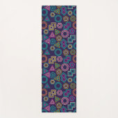 Tapis De Yoga linéaires géométriques colorées (Devant)