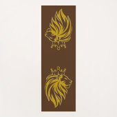 Tapis De Yoga Lion Avec Couronne - Style Or 2 (Devant)