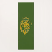 Tapis De Yoga Lion Avec Couronne - Style Or 2 (Dos)