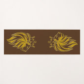 Tapis De Yoga Lion Avec Couronne - Style Or 2 (Devant (Horizontal))