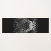 Tapis De Yoga Lion avec monogramme de couronne noir (Devant (Horizontal))