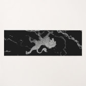 Tapis De Yoga Lion royal d'argent (Devant (Horizontal))