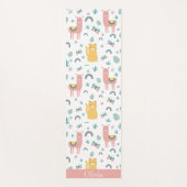 Tapis De Yoga Llama Alapaca Animal Boho Nom mignonne (Devant)