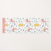 Tapis De Yoga Llama Alapaca Animal Boho Nom mignonne (Devant (Horizontal))