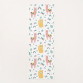 Tapis De Yoga Llamas Chats Alapaca Animaux verts Boho (Devant)