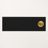 Tapis De Yoga Logo d'affaires Luxe Black Gold Yoga Studio (Devant (Horizontal))