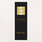 Tapis De Yoga Logo de l'entreprise noir classique bureau d'affai (Devant)