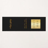 Tapis De Yoga Logo de l'entreprise noir classique bureau d'affai (Devant (Horizontal))