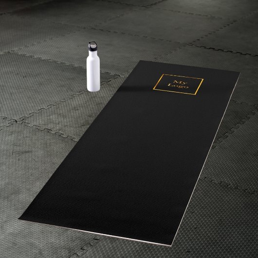 Tapis De Yoga Logo de l'entreprise noir classique bureau d'affai