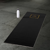 Tapis De Yoga Logo de l'entreprise noir studio d'affaires classi