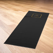 Tapis De Yoga Logo de l'entreprise noir studio d'affaires classi