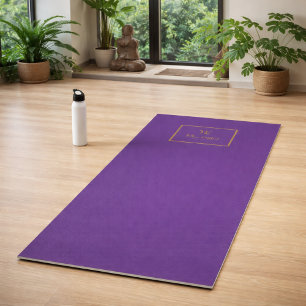 Tapis De Yoga Logo de l'entreprise violet classique studio de yo