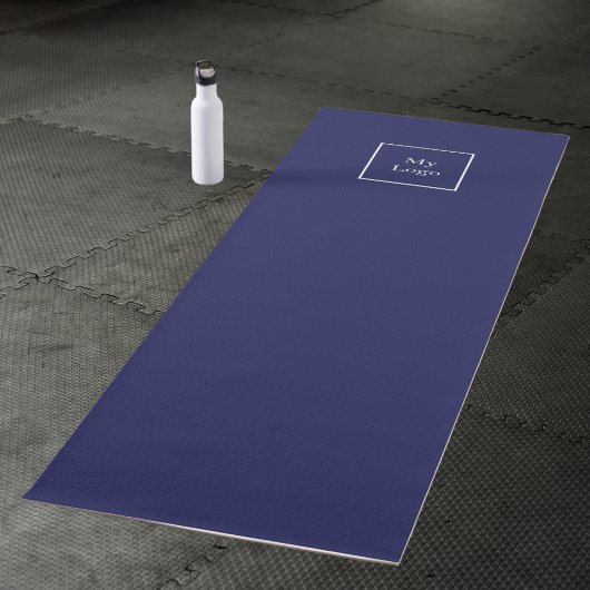 Tapis De Yoga Logo d'entreprise bleu marine