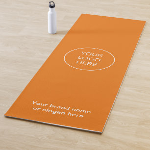 Tapis De Yoga Logo d'entreprise Bright Orange Yoga Mat