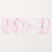 Tapis De Yoga Logo d'entreprise de studio en marbre rose (Devant (Horizontal))