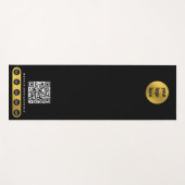 Tapis De Yoga Logo d'entreprise Médias sociaux QR Code Yoga Stud (Devant (Horizontal))