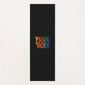 Tapis De Yoga Logo d'entreprise simple en noir (Devant)