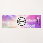 Tapis De Yoga Logo d'entreprise simple moderne Black Tie Dye Gym (Devant (Horizontal))