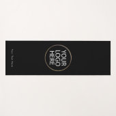 Tapis De Yoga Logo et texte professionnels personnalisés | noir  (Devant (Horizontal))