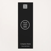 Tapis De Yoga Logo QR Code Company Black Business Gym Simple (Devant)