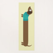 Tapis De Yoga Longue illustration mignonne de teckel (Dos)