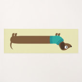Tapis De Yoga Longue illustration mignonne de teckel (Devant (Horizontal))