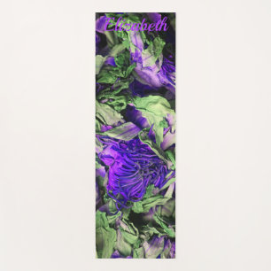 Tapis De Yoga Lotus bleu violet et vert