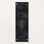 Tapis De Yoga Lotus céleste Monogramme Parties scintillant d'or (Devant)