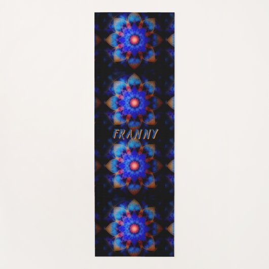 Tapis De Yoga Lotus cosmique bleu (Devant)