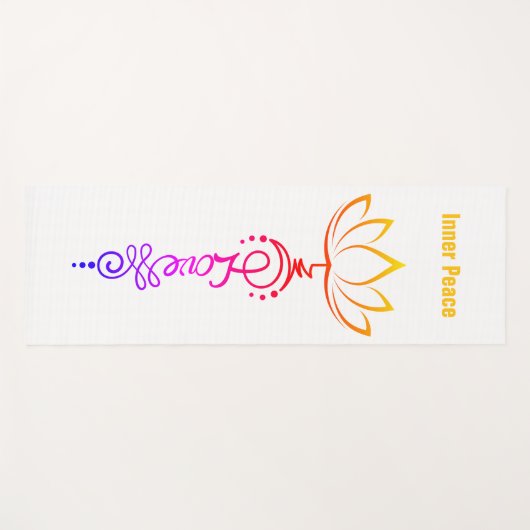 Tapis De Yoga Lotus Design (Devant (Horizontal))