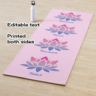 Tapis De Yoga Lotus flower pink double sided