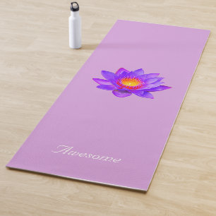 Tapis De Yoga Lotus Flower sur Violet Yoga Mat